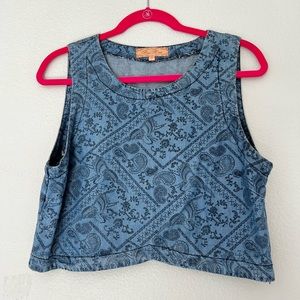 Free People printed crop top